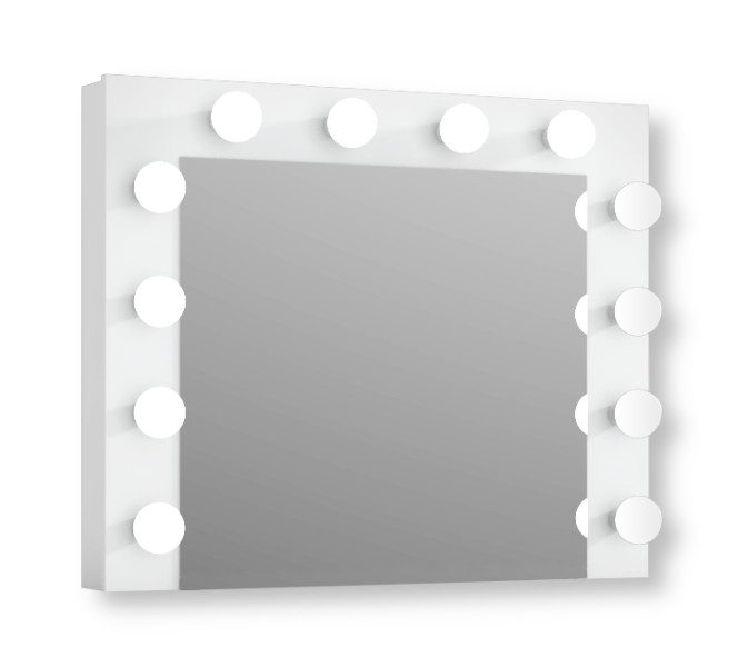Lustro z 12 żarówkami LED idealne do toaletki białe 776766