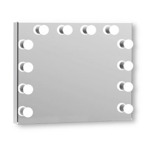 Lustro z 12 żarówkami LED idealne do toaletki biały full 776765 Lustro z 12 żarówkami LED idealne do toaletki biały full 776765