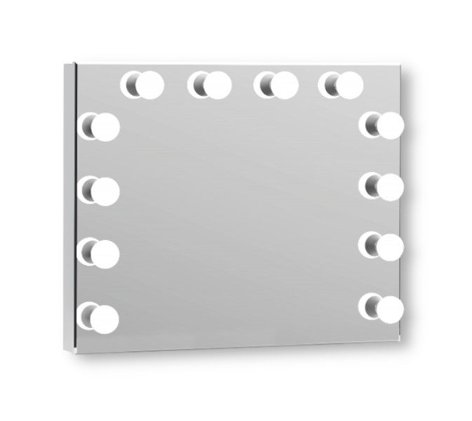 Lustro z 12 żarówkami LED idealne do toaletki biały full 776765