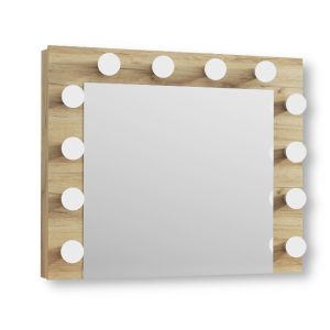 Lustro z 12 żarówkami LED idealne do toaletki dąb craft 776760 Lustro z 12 żarówkami LED idealne do toaletki dąb craft 776760