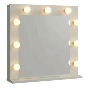 Lustro z 9 żarówkami LED idealne do toaletki kaszmir 966775 Lustro z 9 żarówkami LED idealne do toaletki kaszmir 966775