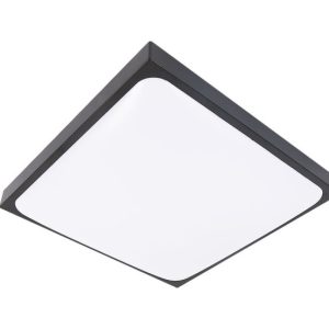 Luvo plafon kwadrat 2xE27 IP44 czarny 1084661