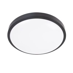Luvo plafon LED 32,5 cm 24W 4000K IP44 czarny 1084658 Luvo plafon LED 32,5 cm 24W 4000K IP44 czarny 1084658