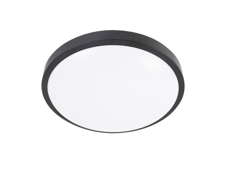 Luvo plafon LED 32,5 cm 24W 4000K IP44 czarny 1084658
