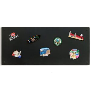 Magnetyczna tablica metalowa na magnesy czarna 30×70 913244