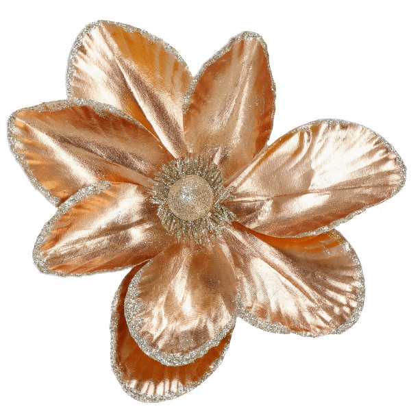 Magnolia sztuczna gałązka kwiat dekoracja do domu złoty 347374
