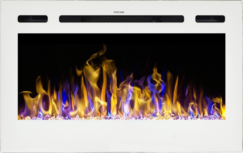 Majestic 36" Biały- Kominek Elektryczny Led Ścienny Aflamo 713471