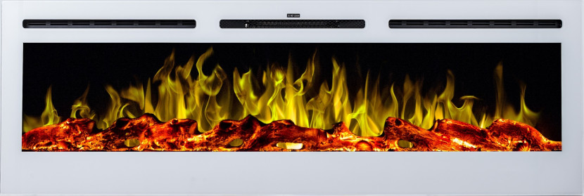 Majestic 50" Biały- Kominek Elektryczny Led Ścienny Aflamo 713479