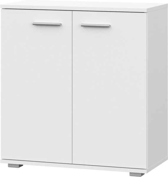 Mała biała komoda 69 cm dwudrzwiowa z półkami FONDI 1083660