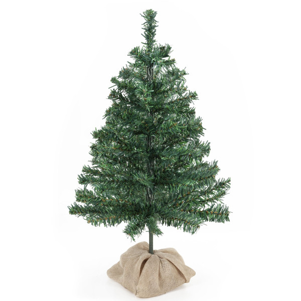 Mała choinka sztuczna 60 cm sosna naturalna z jutą na stolik mini ozdoba 800752