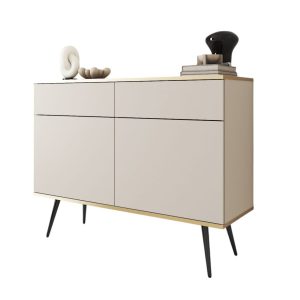 Mała komoda z szufladami do przedpokoju POLO BEŻ+CZARNY 1003790 Mała komoda z szufladami do przedpokoju POLO BEŻ+CZARNY 1003790