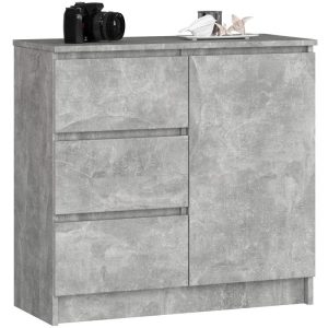 Mała komoda z szufladami, NOVO, 80x35x77 cm, beton, mat | TYLETEGOTU 983921 Mała komoda z szufladami, NOVO, 80x35x77 cm, beton, mat | TYLETEGOTU 983921