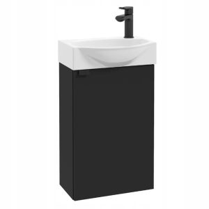 Mała Szafka do Łazienki Wisząca z Umywalką 40×22 Czarna Mat Bateria Obrot 803210 Mała Szafka do Łazienki Wisząca z Umywalką 40×22 Czarna Mat Bateria Obrot 803210