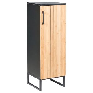 Mała szafka łazienkowa stojąca 30 x 90 cm drewno bambusowe jasny brąz 784784 Mała szafka łazienkowa stojąca 30 x 90 cm drewno bambusowe jasny brąz 784784