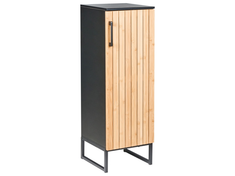 Mała szafka łazienkowa stojąca 30 x 90 cm drewno bambusowe jasny brąz 784784