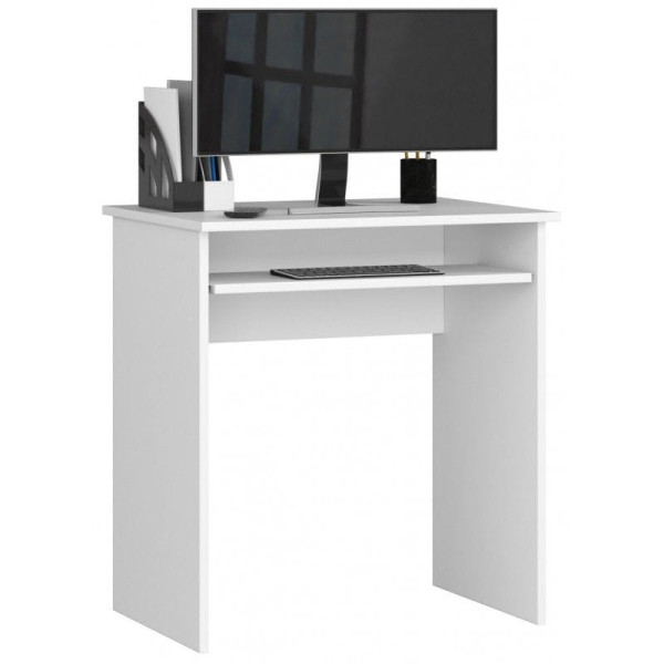 Małe biurko komputerowe, DESKO, 68x51x74 cm, biel, mat | TYLETEGOTU 983862