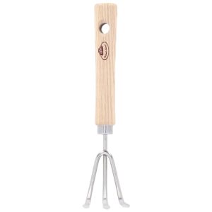 Małe grabki ogrodowe stal nierdzewna z drewnianą rączką 18,8 cm 1022943 Małe grabki ogrodowe stal nierdzewna z drewnianą rączką 18,8 cm 1022943