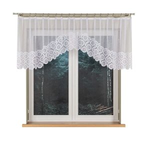 MALWINA – Firanka gotowa żakardowa z podcięciem na dole – 310×80 cm – biały 774836 MALWINA – Firanka gotowa żakardowa z podcięciem na dole – 310×80 cm – biały 774836