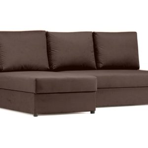 Mały narożnik 200cm z funkcją spania Paco brąz 144587 Mały narożnik 200cm z funkcją spania Paco brąz 144587