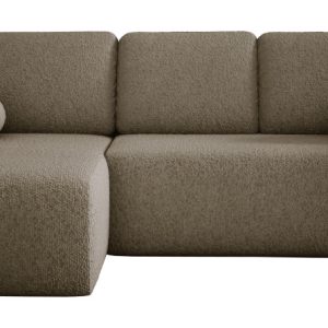 Mały narożnik do salonu rozkładany HOPE z pojemnikiem baranek taupe 643279 Mały narożnik do salonu rozkładany HOPE z pojemnikiem baranek taupe 643279