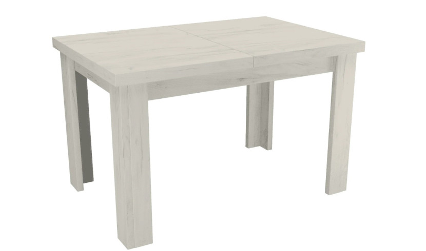 Mały stół rozkładany do salonu, jadalni 120x80, kraft biały 937721