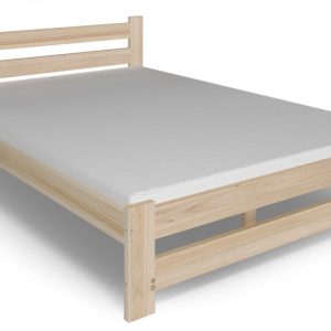 Małżeńskie drewniane łóżko z materacem 160×200 – Rilo 326234