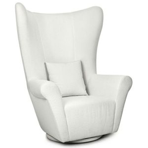 MaMaison fotel obrotowy GROSDOS biały / chenille 480427