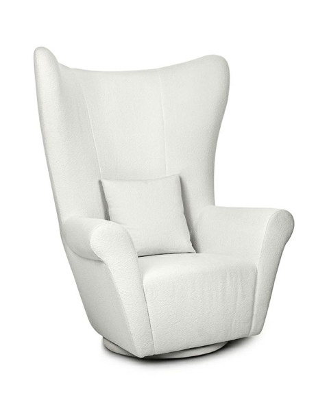 MaMaison fotel obrotowy GROSDOS biały / chenille 480427