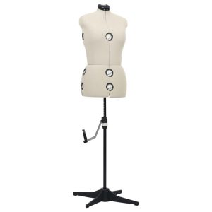 Manekin krawiecki Kremowy m Poliester vidaXL 468990