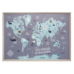 Mapa świata dla dzieci, dekoracja ścienna, 70×50 cm 176314 Mapa świata dla dzieci, dekoracja ścienna, 70×50 cm 176314
