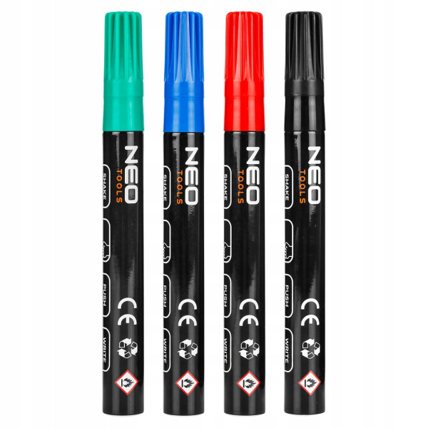 Marker budowlany gruby 4 kolory permanentny wodoodporny 4szt 378511