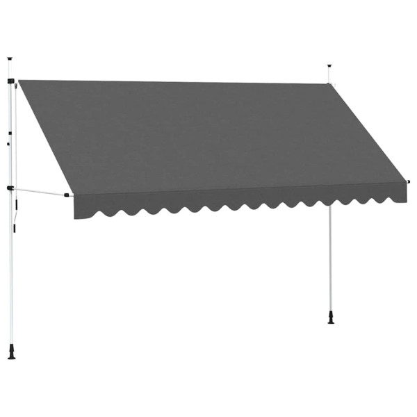 Markiza Balkonowa Tarasowa Ręcznie Zwijana Zadaszenie Antracyt 400 cm 948455