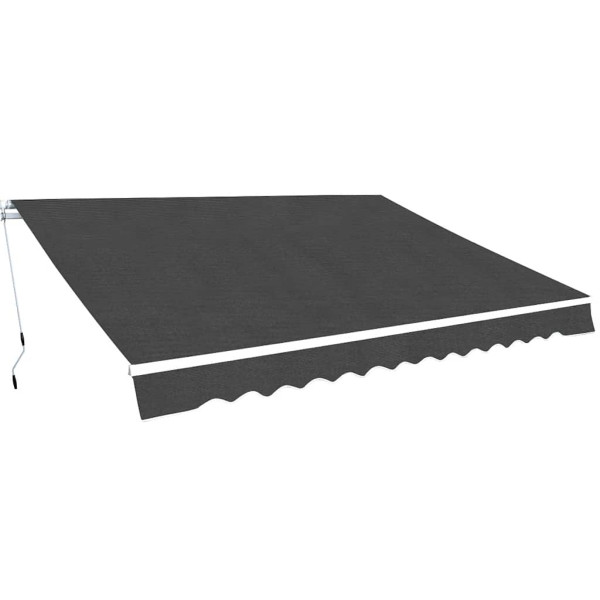 Markiza Balkonowa Tarasowa Ręcznie Zwijana Zadaszenie Antracyt 450 cm 948330