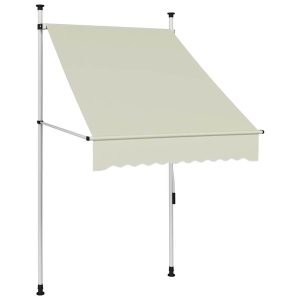 Markiza Balkonowa Tarasowa Ręcznie Zwijana Zadaszenie Kremowa 100 cm 948629 Markiza Balkonowa Tarasowa Ręcznie Zwijana Zadaszenie Kremowa 100 cm 948629