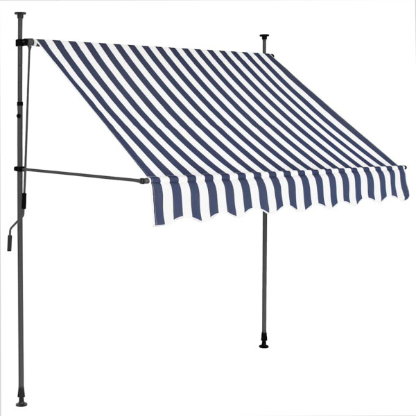 Markiza Balkonowa Tarasowa Ręcznie Zwijana Zadaszenie Ogrodowe LED 100 cm 935216