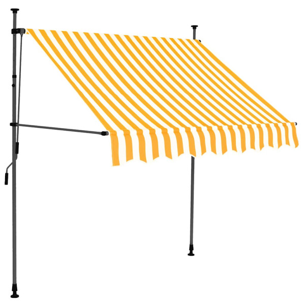 Markiza Balkonowa Tarasowa Ręcznie Zwijana Zadaszenie Ogrodowe LED 150 cm 935206