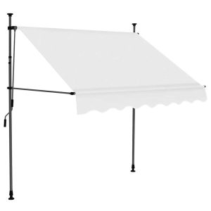 Markiza Balkonowa Tarasowa Ręcznie Zwijana Zadaszenie Ogrodowe LED 150 cm 935285 Markiza Balkonowa Tarasowa Ręcznie Zwijana Zadaszenie Ogrodowe LED 150 cm 935285