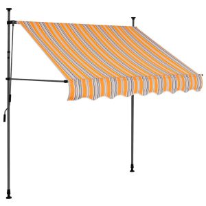 Markiza Balkonowa Tarasowa Ręcznie Zwijana Zadaszenie Ogrodowe LED 150 cm 935112 Markiza Balkonowa Tarasowa Ręcznie Zwijana Zadaszenie Ogrodowe LED 150 cm 935112
