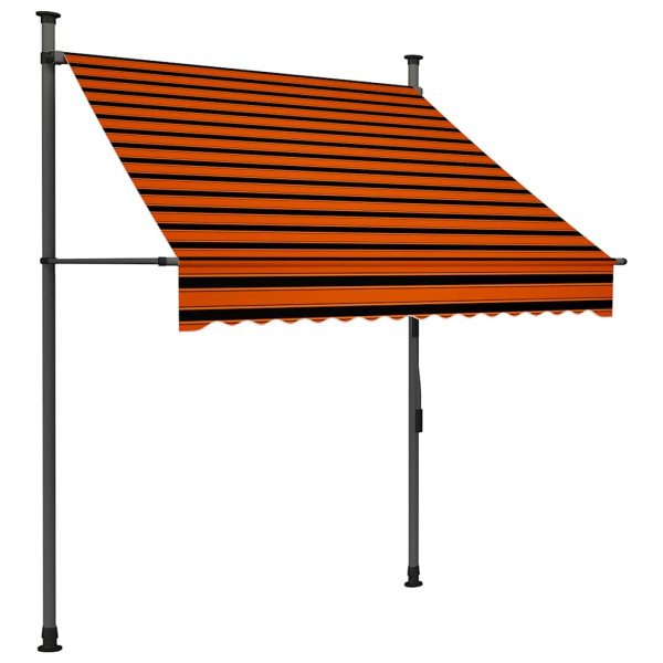 Markiza Balkonowa Tarasowa Ręcznie Zwijana Zadaszenie Ogrodowe LED 150 cm 935287