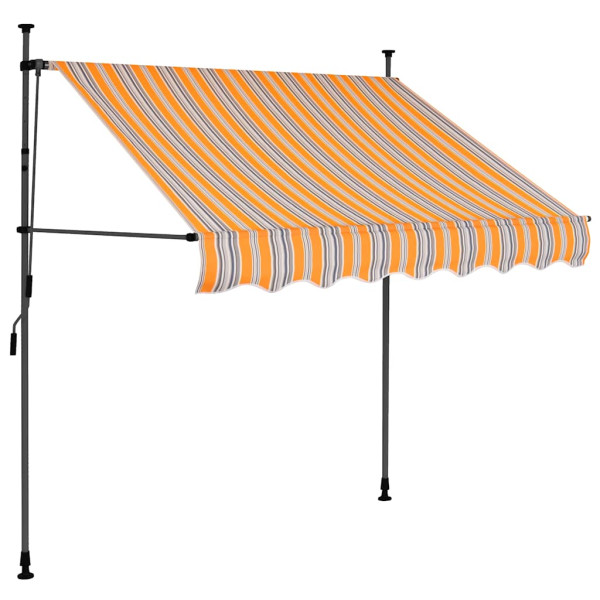 Markiza Balkonowa Tarasowa Ręcznie Zwijana Zadaszenie Ogrodowe LED 150 cm 935112