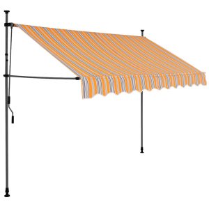 Markiza Balkonowa Tarasowa Ręcznie Zwijana Zadaszenie Ogrodowe LED 300 cm 935245 Markiza Balkonowa Tarasowa Ręcznie Zwijana Zadaszenie Ogrodowe LED 300 cm 935245