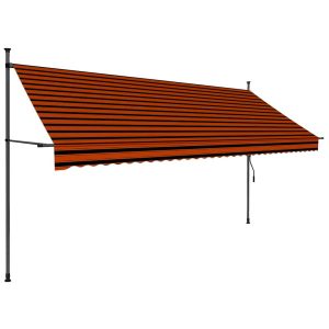 Markiza Balkonowa Tarasowa Ręcznie Zwijana Zadaszenie Ogrodowe LED 350 cm 935293 Markiza Balkonowa Tarasowa Ręcznie Zwijana Zadaszenie Ogrodowe LED 350 cm 935293