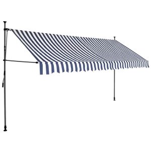 Markiza Balkonowa Tarasowa Ręcznie Zwijana Zadaszenie Ogrodowe LED 350 cm 935320 Markiza Balkonowa Tarasowa Ręcznie Zwijana Zadaszenie Ogrodowe LED 350 cm 935320