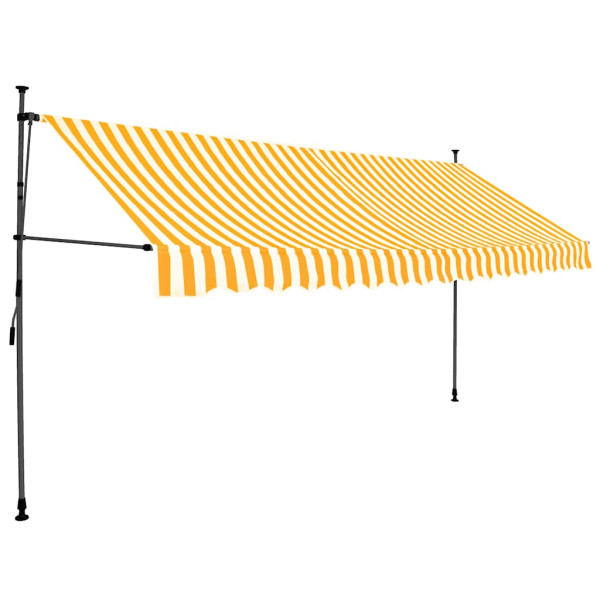 Markiza Balkonowa Tarasowa Ręcznie Zwijana Zadaszenie Ogrodowe LED 400 cm 935200