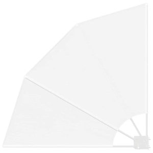Markiza Boczna Balkonowa Biała Tarasowa Osłona Ogrodowa 115 x 115 cm 947133 Markiza Boczna Balkonowa Biała Tarasowa Osłona Ogrodowa 115 x 115 cm 947133