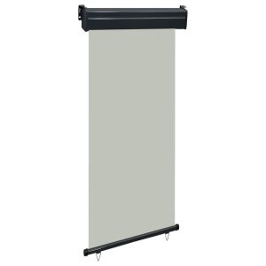 Markiza Boczna Balkonowa Zwijana Szara Osłona Roleta 105×250 cm 935148