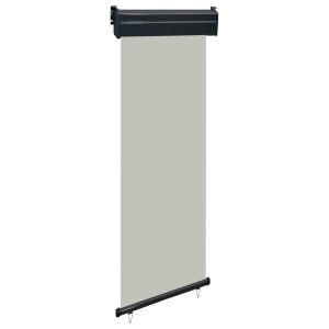 Markiza Boczna Balkonowa Zwijana Szara Osłona Roleta 65×250 cm 935127