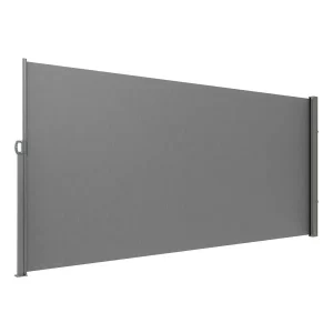 Markiza boczna parawan szara na taras roleta przeciwsłoneczna 180 x 350 cm 942088 Markiza boczna parawan szara na taras roleta przeciwsłoneczna 180 x 350 cm 942088