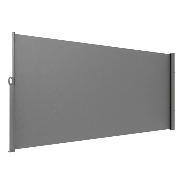 Markiza boczna parawan szara na taras roleta przeciwsłoneczna 180 x 350 cm 942088