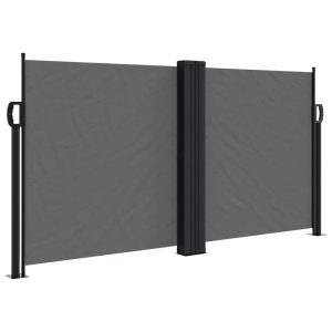 Markiza Boczna Tarasowa Balkonowa Antracytowa Zwijana Ogrodowa 120 x 600 cm 934869 Markiza Boczna Tarasowa Balkonowa Antracytowa Zwijana Ogrodowa 120 x 600 cm 934869